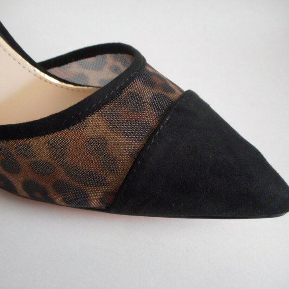 JESSICA SIMPSON Black Multi Leopard Sandal Shoes - Picture 3 of 5